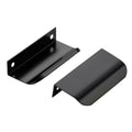 Matte Black Cabinet Handles Finger Edge Pulls 3.15 Inch CC 10 Pack - color: Matte Black, size: 80mm/3.15" Overall Length