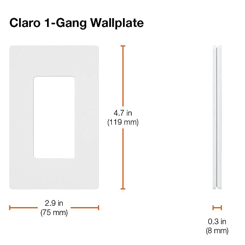 Lutron Claro Light Switch Cover Plate, 1 Gang Wallplate, Satin - color: Snow, size: 1 Pack