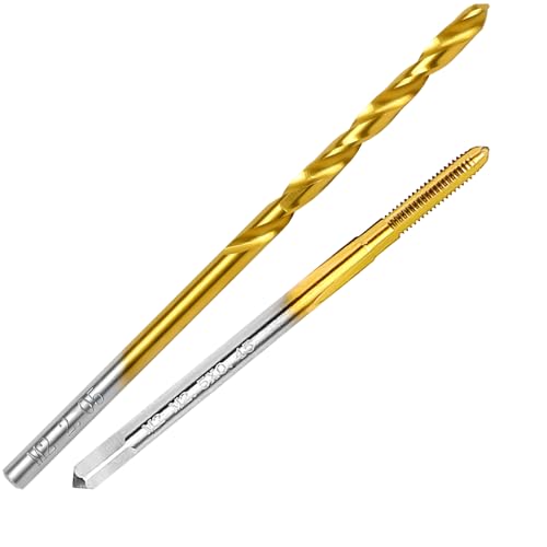M2.5 x0.45 Tap and 2.05mm Drill Bit,M2 HSS Metric Threading Drill and Tap - size: M2.5 x0.45 Tap & 2.05mm Drill