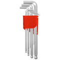 9-Piece Metric Allen Wrench Set, 1.5-10mm Extra Long Chrome Vanadium Steel Hex Key Set, L-Shaped Allen Ball End Wrenches for Automotive, Industrial & Machinery - color: Extra Long Chrome Plating Set