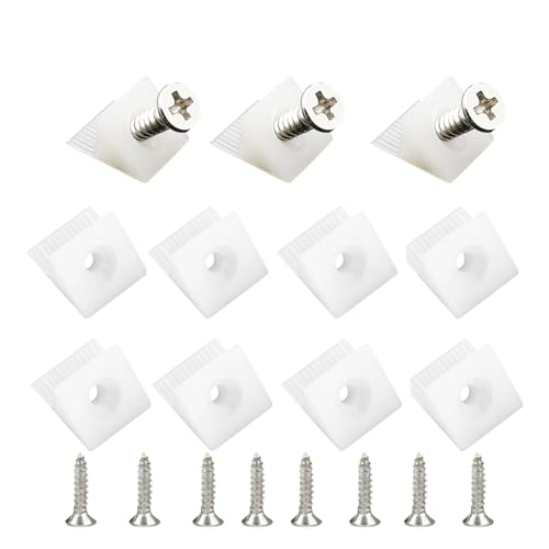Drawer Bottom Fixing Mending Wedges, 100 Pcs Furniture Chest Drawer Bottom Repair Wedges for Fixing Sagging Drawer Plastic Angle Code Bracket Fastener with Screws