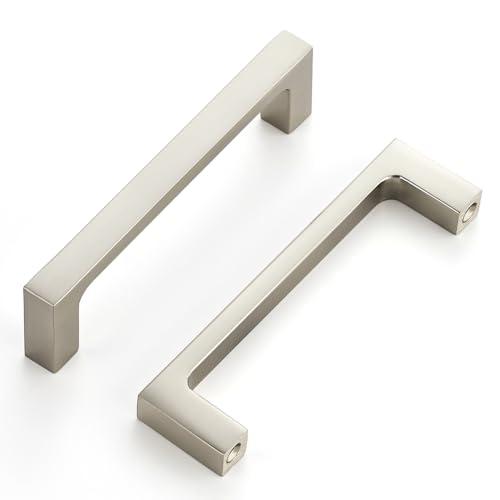 Ravinte Brushed Nickel Kitchen Cabinet Solid Handles,3-3/4 Inch,5 Pack - color: Brushed Nickel, size: 3-3/4 Inches Hole Center