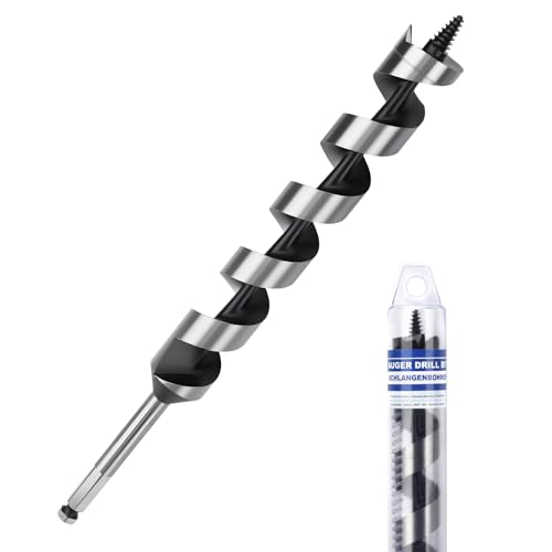 1-1/2" X 11.8" Auger Bit for Wood, 38x300mm Hex Long Auger Drill Bit | 3/8" Hex Shank,for Hard Wood,Ship, Composite Materials, Drywall and DIY Projects - size: 1-1/2" (38mm)diameter, style: 11.8 inch / 300mm Length