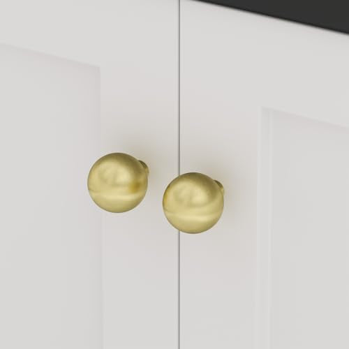 Goldenwarm 10 Pack Gold Cabinet Knobs Kitchen Knobs for Cabinets - color: Brushed Gold