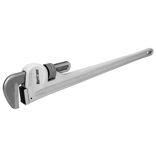 HURRICANE Aluminum Pipe Wrench, 36 Inch, Heavy Duty Adjustable Plumbing Tool, Steel Jaws, Lightweight Construction, 2-4.5 Inch Grip Range - size: 36 Inch