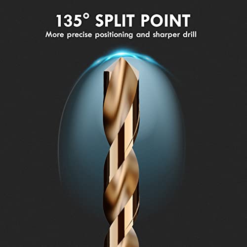 Metric 13Pcs(1.5mm-6.5mm) M35 Cobalt Drill Bit Set - size: 13pcs Cobalt Drill（Metric）