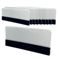 Black Felt Edge Squeegee Tool,Car Vinyl Film Wrapping Decal Glass Window Tint,Wallpaper Sticker Installation Spatula, Patching Putty Paint Flexible Small Plastic Scraper(White 10Pcs) - size: White 10PCS