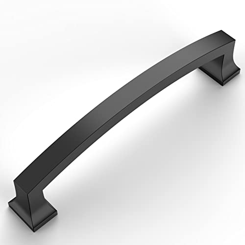 Amerdeco 10 Pack Matte Black Cabinet Pulls 5" - color: Matte Black, size: 5" hole center