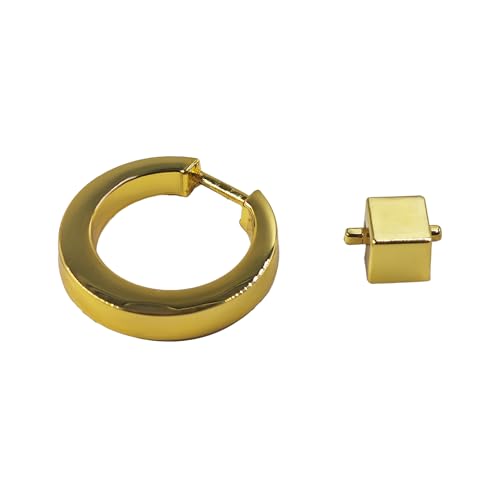 4Pcs Gold Zinc Alloy Cabinet Ring Knobs, Modern Round Drawer Pulls with Mounting Screws, Single Hole Dresser Handles for Kitchen Furniture, Wardrobe and Bathroom Hardware - color: Gold
