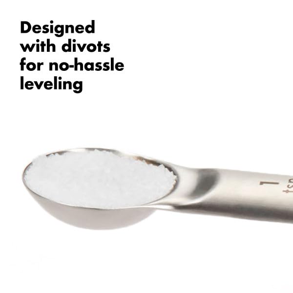 OXO Good Grips 4 Piece Stainless Steel Measuring Spoons with Magnetic Snaps - size: 4 count, style: Spoons