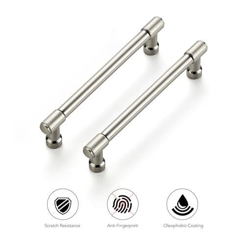 Ravinte Brushed Nickel Kitchen Pulls Cabinet Handles 5 Inch 5 Pack - color: Brushed Nickel, size: 5 Inches Hole Center