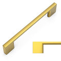Amerdeco 10 Pack Heavy Duty Solid Zinc Alloy Vibrant Brushed Moderne Brass Cabinet Pulls 5" - color: Brushed Moderne Brass, size: 5" hole center
