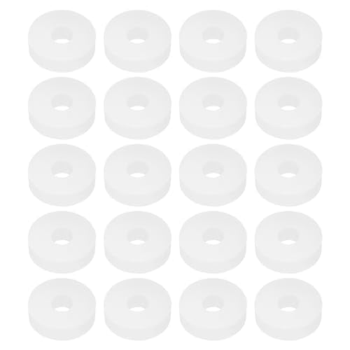 PATIKIL Silicone Rubber Flat Washer, 20 Pcs 0.71" OD x 0.24" ID x 0.2" Thickness Sealing O Ring Water Hose Gasket Assortment Kit Heat Resistant Washer for Plumbing Valve Machinery, White - size: 0.71" OD x 0.24" ID x 0.2" T