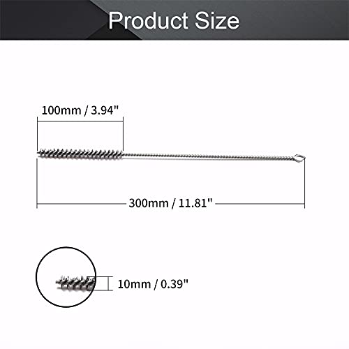 Utoolmart Steel Wire Spiral Power Brushes, 0.4-inch Diameter, 12-inch Length, 5pcs - color: 5pcs, size: 1cm