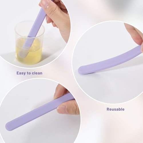 14 Pcs 7 Colors Silicones Stirrings Sticks Reusable Silicone Mixing Stick Stirrings Tools for Mixing Resin Paint Liquid
