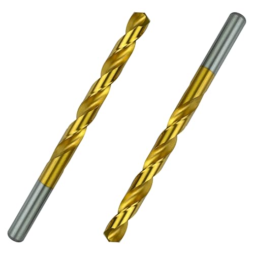 Greycore Tools 7/16 Inch x 6 Inch Cobalt Aircraft Extenions Bit - 2 Pack, Industrial Titanium Coating, Cobalt Drill Bits for Metal, Wood, Plastic - size: 7/16" x 6", style: 6" Length