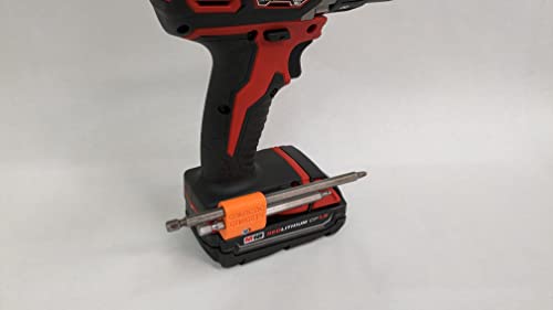 Magnetic Bit Holder fits Milwaukee M18 Drill & Impact Driver - Open-Ended Pass-Through for Long Bits (Orange) - Galactic Gadgets - color: Orange