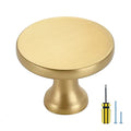 Ravinte Brushed Brass Solid Knobs Gold Kitchen Cabinet Pulls,5 Pack,Round-6 - style: Casual