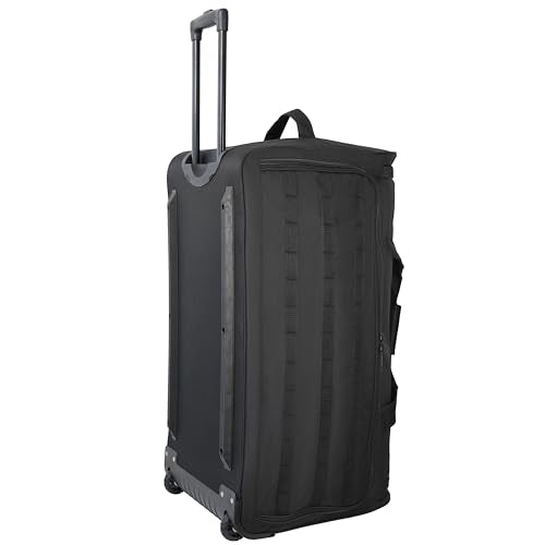 US Army ROMEO 31-inch Large Tactical Duffel Bag with Wheels | Heavy Duty Material, Molle Webbing, Water Resistant Military Rolling Bag for Travel, Deployment, and Camping - Black - color: Black, size: 31-inch