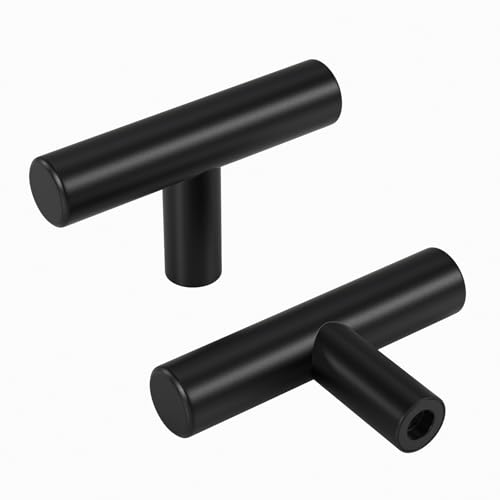 homdiy Black Cabinet Knobs 30Pack Single Hole Drawer Knobs Black Kitchen Drawer Pulls and Knobs Stainless Steel Cabinet Hardware for Bathroom, Cupboard - color: Black, size: Single Hole Knobs