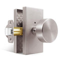 Brushed Satin Nickel Door Knobs Privacy Door Knobs Interior with Lock - color: Brushed Nickel