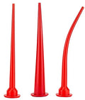 3 Pack Red Caulking Nozzle for Sausage Caulk Gun, Reusable Epoxy Replacement Extension Applicator Cap