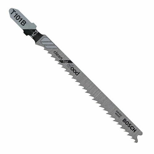 Bosch T101B 5 pc. 4 in. 10 TPI Variable Pitch Clean for Wood T-Shank Jig Saw Blades