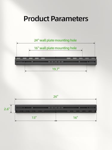 USX MOUNT TV Mount Extension Bracket for TV Wall Plates - size: 16-24 inch, 154 lb