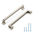 HOME EDIT Brushed Nickel Cabinet Handles Zinc Pulls 6-1/4 Inch 5 Pack - color: Brushed Nickel, size: 6-1/4 inches Hole Center