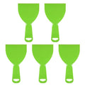 HARFINGTON 5pcs Putty Scraper 4" Flexible Plastic Putty Knives for Taping Drywall Spreading Painting Wall Scratching - color: Green, size: 4"