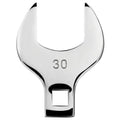 1/2'' Full Polish Drive Jumbo Crowfoot Wrench, Open End Wrench, Metric, 30mm, CR-V Steel, Tools for Mechanics Maintenance or Repairs, Access Fasteners in Tight Spaces Work Hard-To-Reach Areas - size: METRIC-30mm