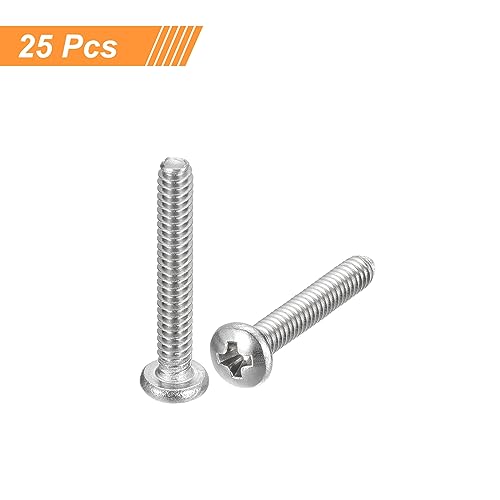 uxcell #4-40x3/4 Pan Head Machine Screws 304 SS Phillips Drive, 25 Pack - size: #4-40x3/4"