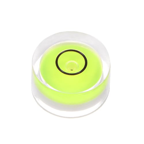 HARFINGTON Round Bubble Level, 15x8mm Mini Circular Bullseye Spirit Level for Camera Tripod Telescope Workshop Turntable Pictures Frame, Green - color: Green, size: 15x8mm