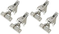 Probrico 1 Pair（4 Pack） Kitchen Cabinet Hinges for Face Frame Cabinet, Concealed Cabinet Hinges Brushed Nickel with Mounting Screws - size: 1 Pair (Pack of 2)
