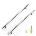 Ravinte Brushed Nickel Cabinet Handles, 30 Pack Drawer Pulls, 10 in | 12-5/8in Overall Lenghth, T Bar Pull, Smooth Grip, Kitchen Hardware Upgrade, For Cabinets, Drawers, Cupboards, Dressers - size: 10 Inch Hole Centers