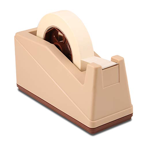 Lichamp Desktop Tape Dispenser Holder with Large 3 inch Core for Masking, Heat Transfer, Painters, Freezer and Kitchen Tape - size: 8 x 3 x 3.8 inches