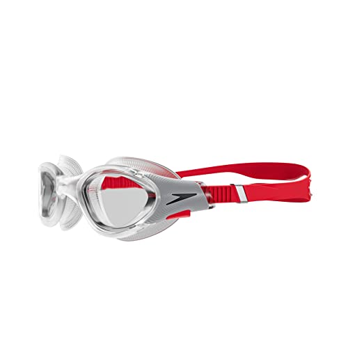 Speedo Unisex-Adult Swim Goggle Biofuse 2.0 - color: Fed Red/Silver/Clear