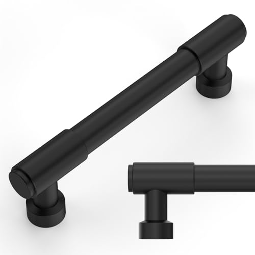 Amerdeco 10 Pack Matte Black Cabinet Pulls 3.75 Inch(96mm) Hole Center Drawer Pulls Cabinet Hardware Kitchen Cabinet Handles for Bathroom ZH0075 - color: Matte Black, size: 3.75"/96MM Hole Center