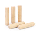 3/8" x 1-3/4" Wooden Dowel Pins, FoDau770 Fluted Wood Dowel Rods, Natural Beech Wood Dowel Pegs for Crafts, Woodworking, DIY Furniture - 200 Pieces - size: 3/8" x 1-3/4"