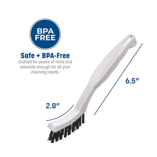 SPARTA Grout Brush with Stiff Nylon Bristles, 8 Inch, White - color: White, size: 8.75 Inches
