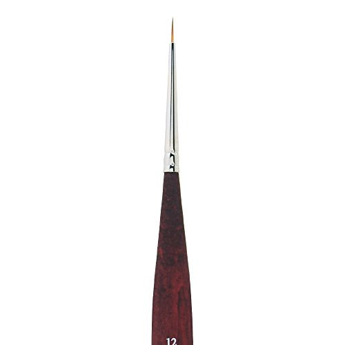 Princeton Velvetouch Mini Round Brush, Synthetic, Short Handle, Size 12/0 inch, 1 Count - size: Size 12/0 inch