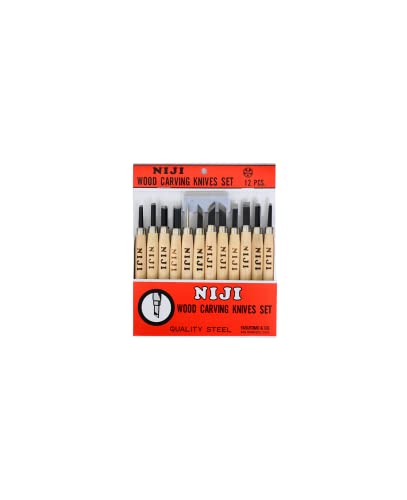 Yasutomo Wood Carving Knives Set Standard 12 Pieces