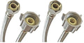 Fluidmaster B3T16 Toilet Connector, Braided Stainless Steel - 1/2 Female Compression Thread x 7/8 Ballcock Thread, 16-Inch Length (Pack of 2) - size: 1 Count (Pack of 2)