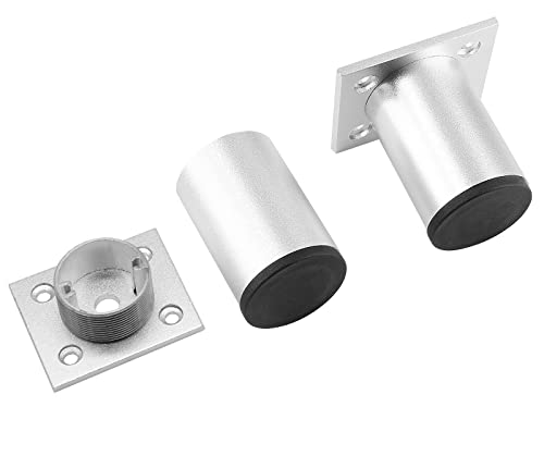 4-Pcs Adjustable Aluminum Alloy Furniture Legs 2.36" Height Silver - color: Silver, size: 2.36 Inch