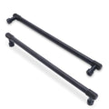 10 Pack 12-3/5 inch(320mm) Matte Black Kitchen Cabinet Handles Knurled Cabinet Pulls Black Drawer Pulls Kitchen Cabinet Hardware Dresser Handles - color: Matte Black, size: 12-3/5" Hole Center
