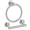 FORIOUS Toilet Paper Holder and Towel Ring Set, Bathroom Accessories Set - color: Stainless Steel