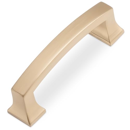 COTYKILEY 10 Pack 3 Inch(76mm) Champagne Bronze Cabinet Handles Gold Kitchen Cabinet Pulls Cabinet Door Handles Kitchen Cabinet Hardware Cupboard Drawer Pulls Dresser Handles - color: Champagne Bronze, size: 3" Hole Center（76MM）