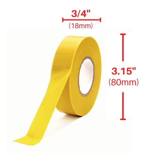 Xtricity Vinyl Yellow Electrical Tape 3/4" x66 Ft for Electrical Insulation - color: Yellow, size: 1 Pack