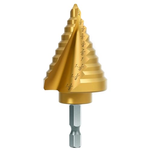 Titanium Step Drill Bit - 4241 HSS Step Bit with Two Spiral Grooved - color: 1Pcs Spiral