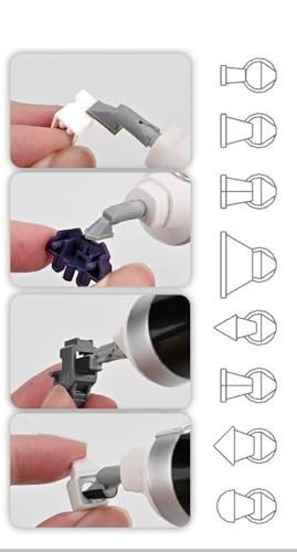 ANSAI Electric Reciprocating Sander, With 8pcs 3D Print ABS Head For Hobbies,Art,Miniature,figure polishing,sanding